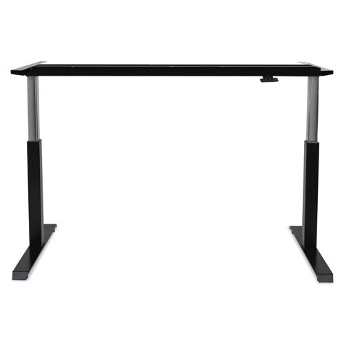Alera Adaptivergo Sit-stand Pneumatic Height-adjustable Table Base, 59.06" X 28.35" X 26.18" To 39.57", Black