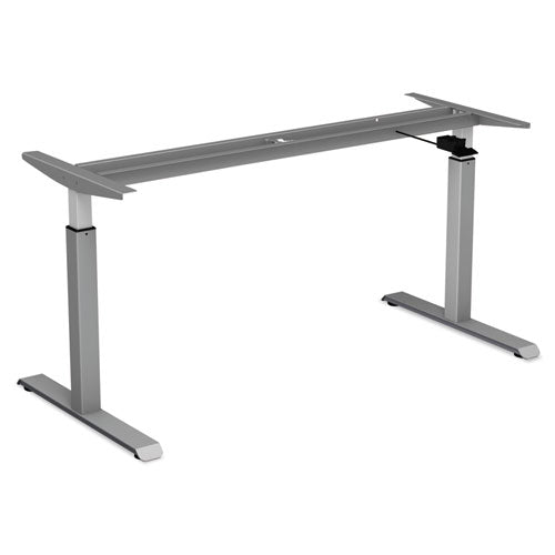 Alera Adaptivergo Sit-stand Pneumatic Height-adjustable Table Base, 59.06" X 28.35" X 26.18" To 39.57", Gray