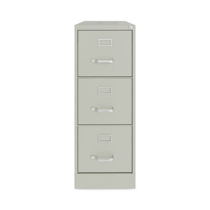 Three-drawer Economy Vertical File, Letter-size File Drawers, 15" X 22" X 40.19", Light Gray