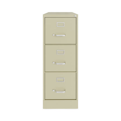 Three-drawer Economy Vertical File, Letter-size File Drawers, 15" X 22" X 40.19", Putty
