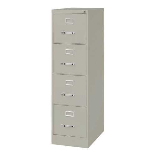 Economy Vertical File, 4 Letter-size File Drawers, Light Gray, 15" X 25" X 52"