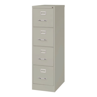 Economy Vertical File, 4 Letter-size File Drawers, Light Gray, 15" X 25" X 52"