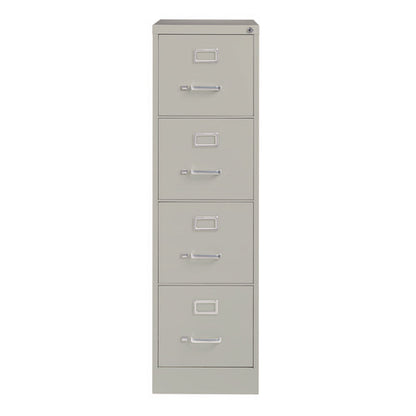Economy Vertical File, 4 Letter-size File Drawers, Light Gray, 15" X 25" X 52"