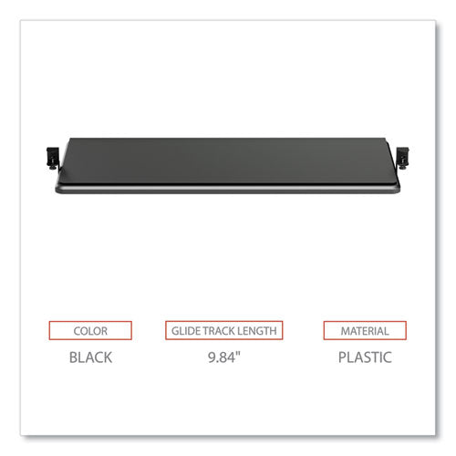 Alera Adaptivergo Clamp-on Keyboard Tray, 30.7" X 13", Black
