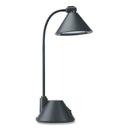 Led Task Lamp, 5.38w X 9.88d X 17h, Black