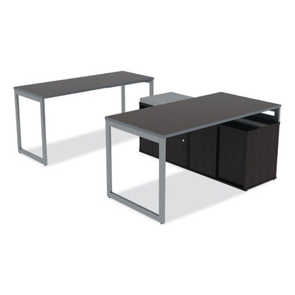 Alera Open Office Desk Series Low Storage Cabinet Credenza, Woodgrain Laminate, 29.5w X 19.13d X 22.78h, Espresso