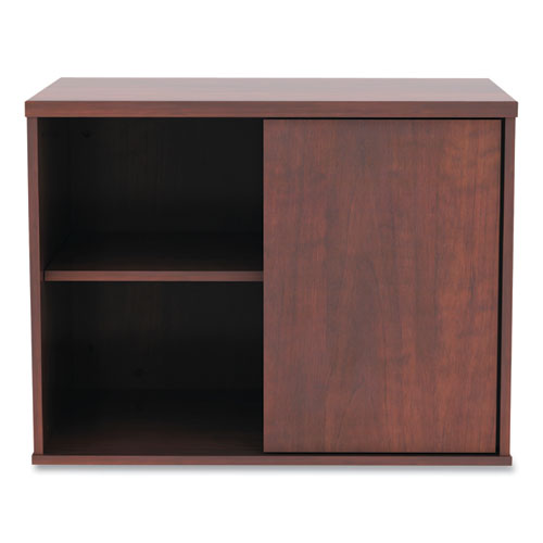 Alera Open Office Desk Series Low Storage Cabinet Credenza, Woodgrain Laminate, 29.5w X 19.13d X 22.78h, Medium Cherry