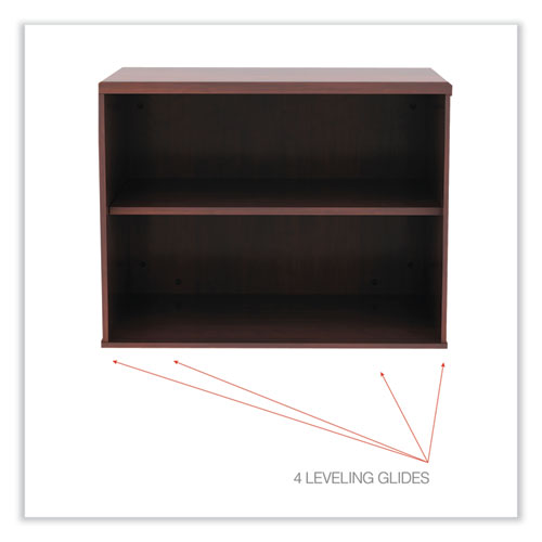 Alera Open Office Desk Series Low Storage Cabinet Credenza, Woodgrain Laminate, 29.5w X 19.13d X 22.78h, Medium Cherry