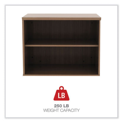 Alera Open Office Desk Series Low Storage Cabinet Credenza, Woodgrain Laminate, 29.5w X 19.13d X 22.78h, Modern Walnut
