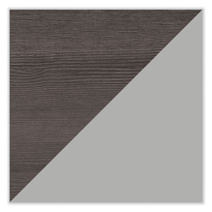 Alera Modern Teacher Series Pedestal Desk, Left-side Pedestal: Box/box/file, 60" X 24" X 28.75", Charcoal Woodgrain/gray