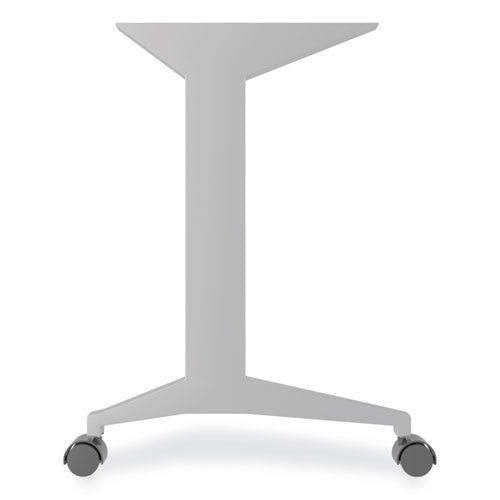 Alera Modern Teacher Series Pedestal Desk, Left-side Pedestal: Box/box/file, 60" X 24" X 28.75", Charcoal Woodgrain/gray