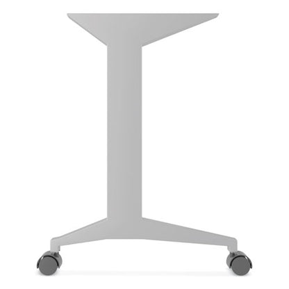 Alera Modern Teacher Series Pedestal Desk, Left-side Pedestal: Box/box/file, 60" X 24" X 28.75", White/silver