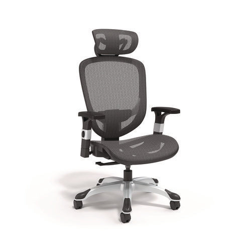 Alera Minerva Ergonomic Mesh Swivel Task Chair, Support Up To 275lb, 17.24 To 20.98 Seat Height, Black Seat/back, Silver Base