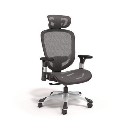 Alera Minerva Ergonomic Mesh Swivel Task Chair, Support Up To 275lb, 17.24 To 20.98 Seat Height, Black Seat/back, Silver Base