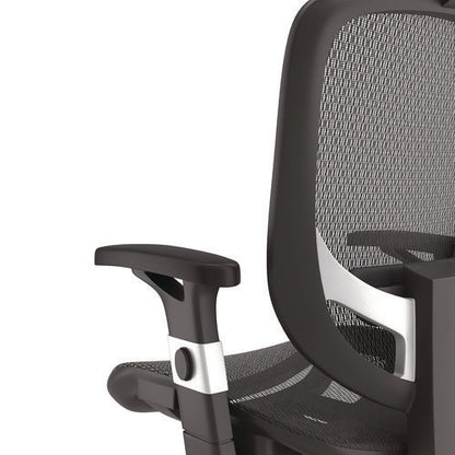 Alera Minerva Ergonomic Mesh Swivel Task Chair, Support Up To 275lb, 17.24 To 20.98 Seat Height, Black Seat/back, Silver Base