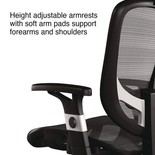 Alera Minerva Ergonomic Mesh Swivel Task Chair, Supports Up To 275lb, 17.24 To 20.98 Seat Height, Gray Seat/back, Silver Base