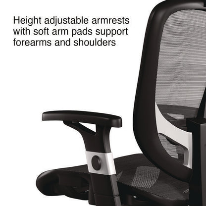 Alera Minerva Ergonomic Mesh Swivel Task Chair, Supports Up To 275lb, 17.24 To 20.98 Seat Height, Gray Seat/back, Silver Base