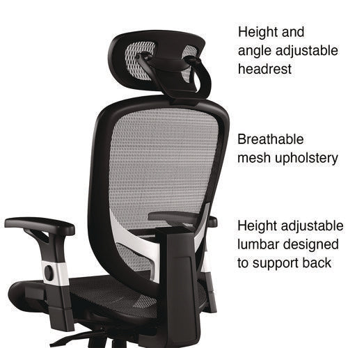 Alera Minerva Ergonomic Mesh Swivel Task Chair, Supports Up To 275lb, 17.24 To 20.98 Seat Height, Gray Seat/back, Silver Base