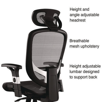 Alera Minerva Ergonomic Mesh Swivel Task Chair, Supports Up To 275lb, 17.24 To 20.98 Seat Height, Gray Seat/back, Silver Base