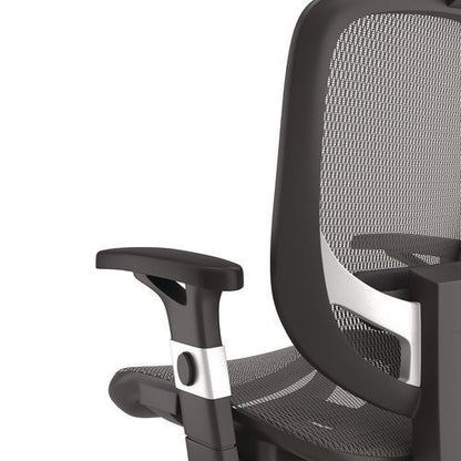 Alera Minerva Ergonomic Mesh Swivel Task Chair, Supports Up To 275lb, 17.24 To 20.98 Seat Height, Gray Seat/back, Silver Base