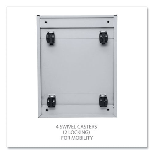 File Pedestal With Full-length Pull, Left/right, 3-drawers: Box/box/file, Legal/letter, Light Gray, 14.96" X 19.29" X 27.75"