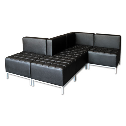 Alera Qub Series Corner Sectional, 26.38" X 26.38" X 30.5", Black