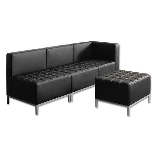 Alera Qub Series Corner Sectional, 26.38" X 26.38" X 30.5", Black