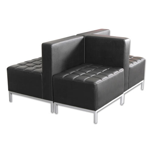 Alera Qub Series Corner Sectional, 26.38" X 26.38" X 30.5", Black
