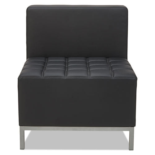Alera Qub Series Armless L Sectional, Center Seat, 26.38" X 26.38" X 30.5", Black