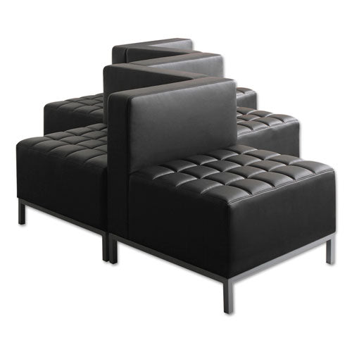 Alera Qub Series Armless L Sectional, Center Seat, 26.38" X 26.38" X 30.5", Black