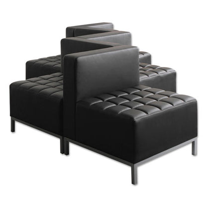 Alera Qub Series Armless L Sectional, Center Seat, 26.38" X 26.38" X 30.5", Black