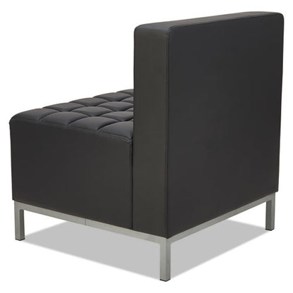 Alera Qub Series Armless L Sectional, Center Seat, 26.38" X 26.38" X 30.5", Black