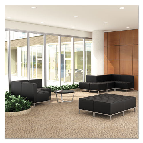 Alera Qub Series Armless L Sectional, Center Seat, 26.38" X 26.38" X 30.5", Black