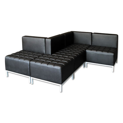 Alera Qub Series Ottoman, 26.38" X 21.5" X 17.5", Black