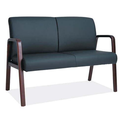 Alera Reception Lounge Wl Series Loveseat, 44.88" X 26.13" X 33", Black