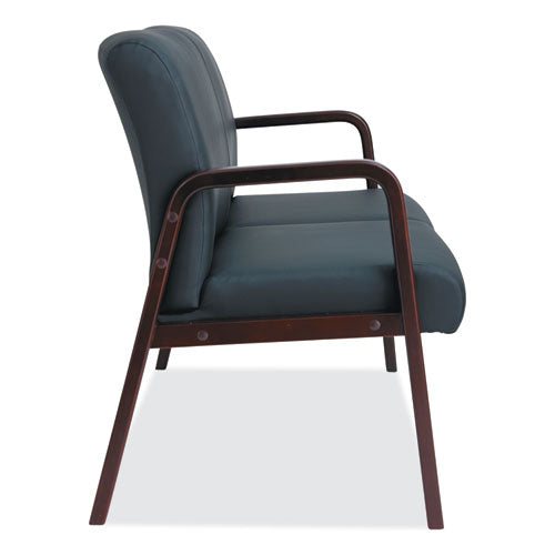 Alera Reception Lounge Wl Series Loveseat, 44.88" X 26.13" X 33", Black