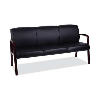 Alera Reception Lounge Wl Series 3-seat Sofa, 65.13" X 26.13" X 33", Black