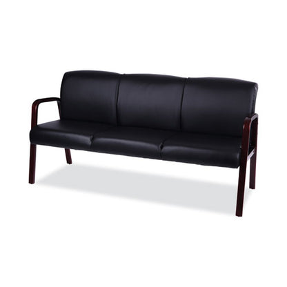 Alera Reception Lounge Wl Series 3-seat Sofa, 65.13" X 26.13" X 33", Black