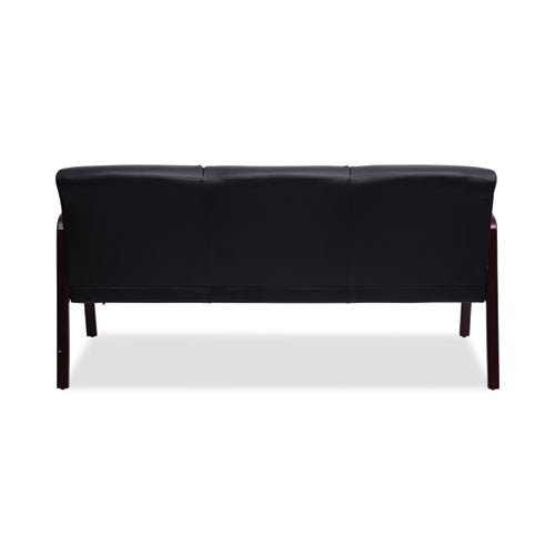 Alera Reception Lounge Wl Series 3-seat Sofa, 65.13" X 26.13" X 33", Black