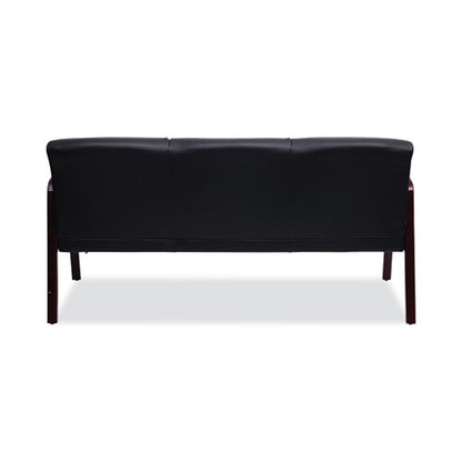 Alera Reception Lounge Wl Series 3-seat Sofa, 65.13" X 26.13" X 33", Black