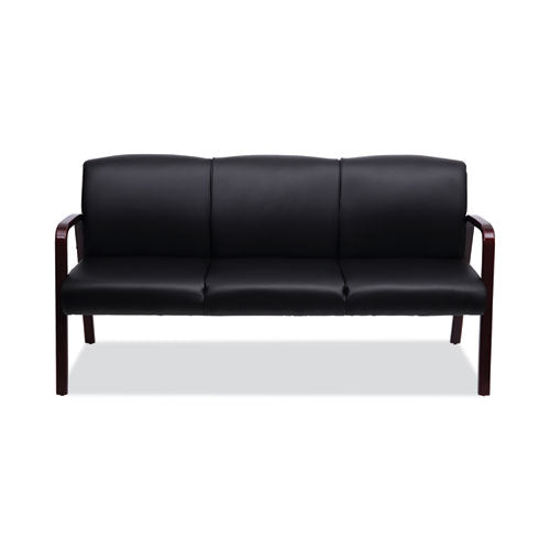 Alera Reception Lounge Wl Series 3-seat Sofa, 65.13" X 26.13" X 33", Black