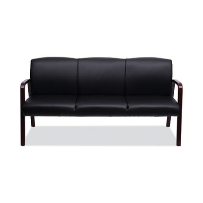 Alera Reception Lounge Wl Series 3-seat Sofa, 65.13" X 26.13" X 33", Black