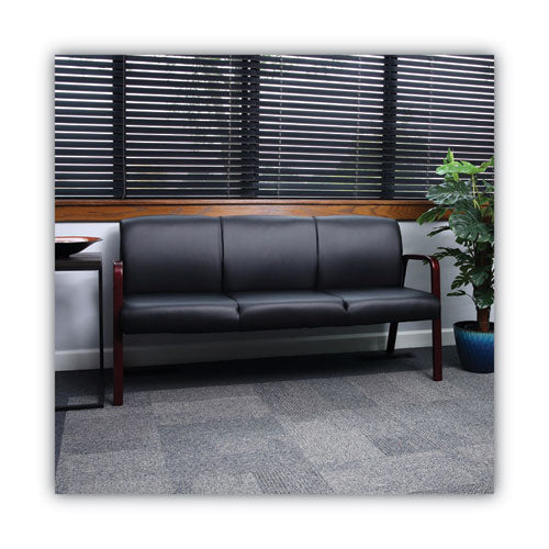 Alera Reception Lounge Wl Series 3-seat Sofa, 65.13" X 26.13" X 33", Black