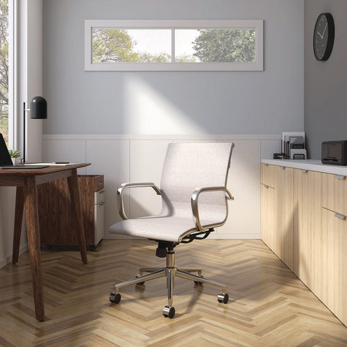 Alera Siskin Fabric Managers Chair, Supports Up To 275 Lb, 16.93 To 20.67 Seat Height, Gray Seat, Gray Back, Chrome Base