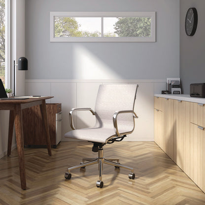 Alera Siskin Fabric Managers Chair, Supports Up To 275 Lb, 16.93 To 20.67 Seat Height, Gray Seat, Gray Back, Chrome Base
