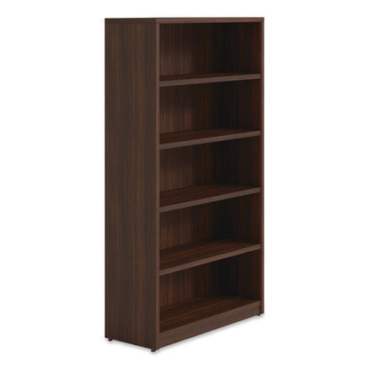 Alera Seville Bookcase, Five-shelf, 36w X 14d X 65h, Mahogany