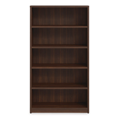 Alera Seville Bookcase, Five-shelf, 36w X 14d X 65h, Mahogany