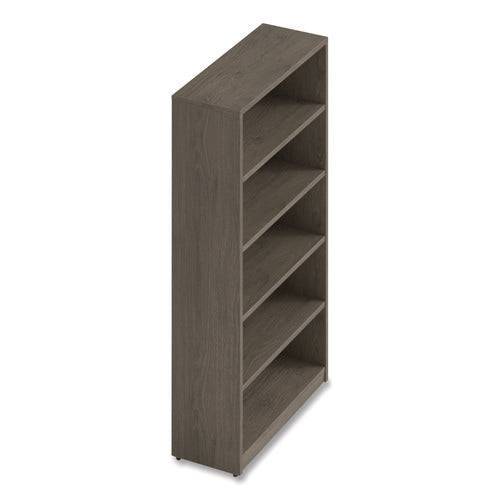Alera Seville Bookcase, Five-shelf, 36w X 14d X 65h, Walnut