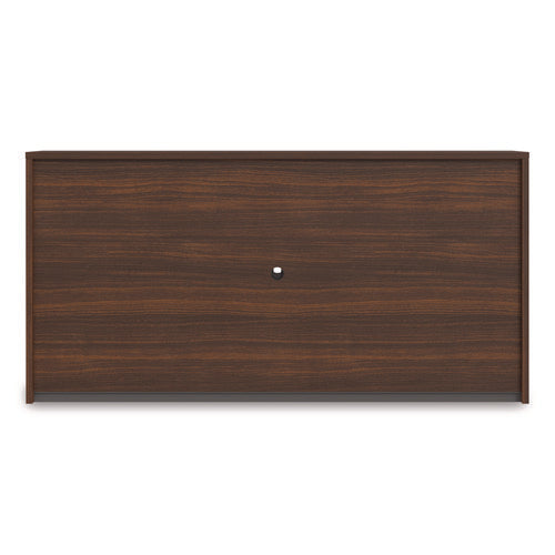 Alera Seville Hutch With Doors, 4 Compartments, 72w X 16d X 36h, Mahogany