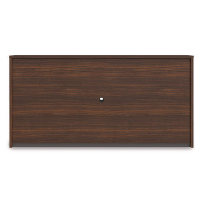 Alera Seville Hutch With Doors, 4 Compartments, 72w X 16d X 36h, Mahogany